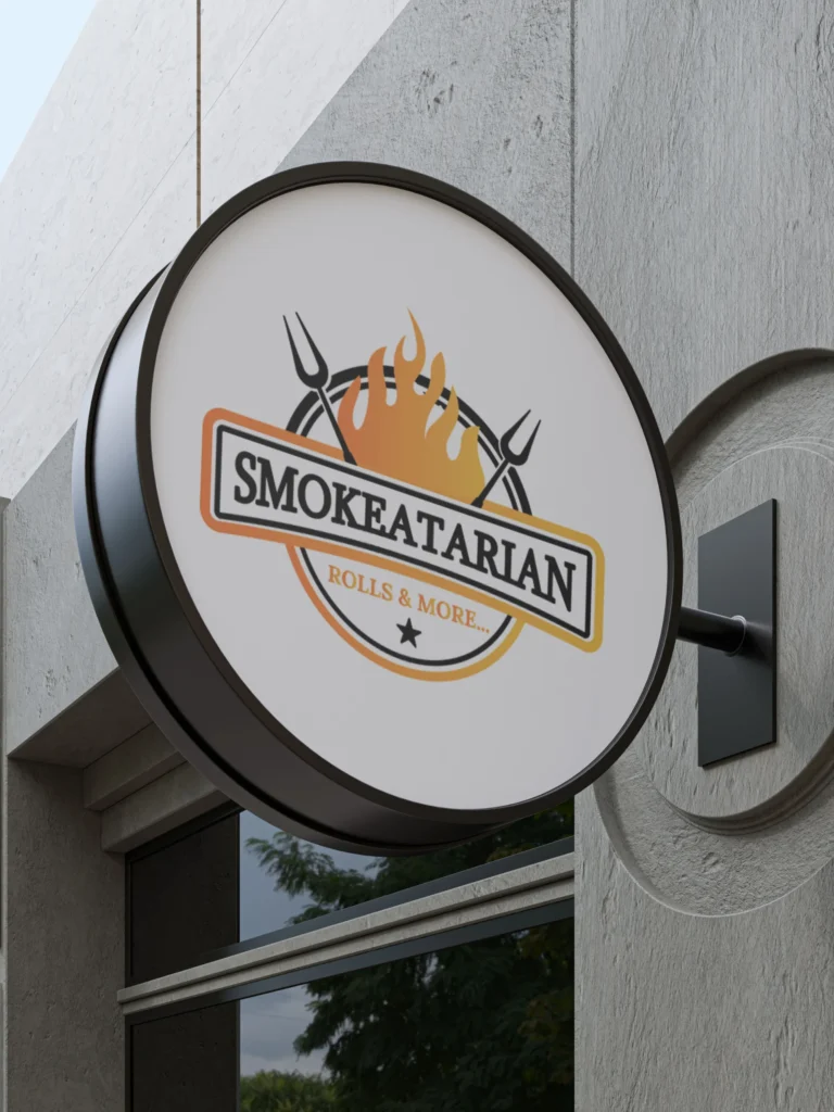 Smokeatarian restaurant brand identity